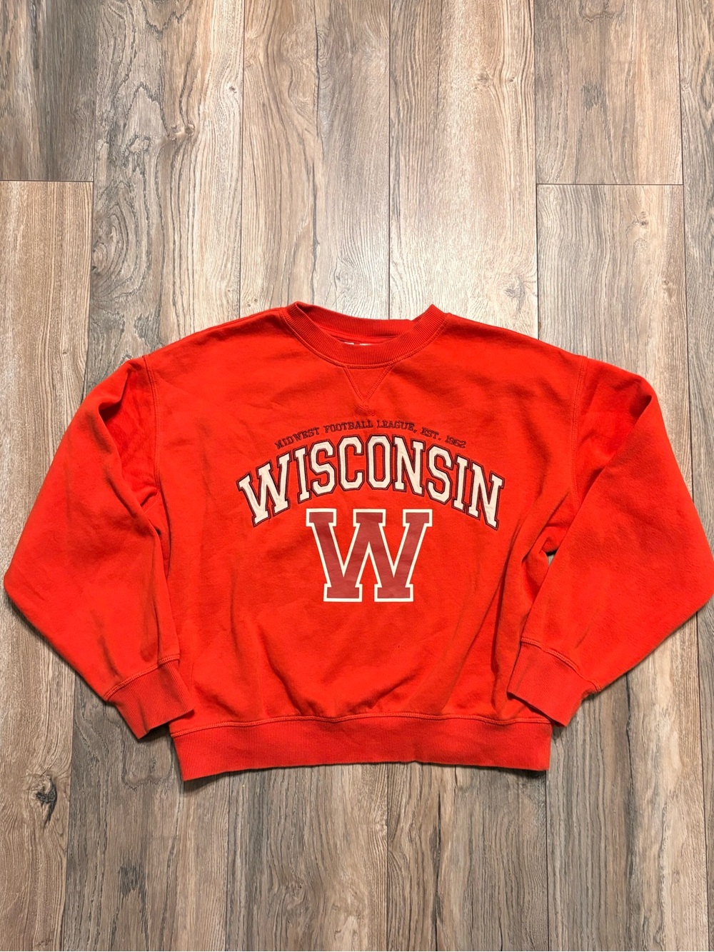 Orange Wisconsin Crewneck Sweatshirt
